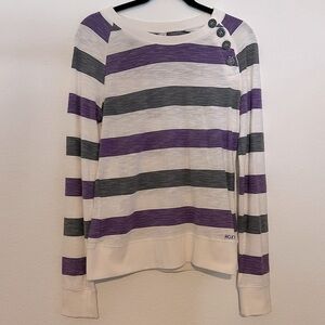 NWOT Roxy Striped Long Sleeve Sweater